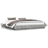 Furnova Posteljni okvir betonsko siv 200x200 cm inženirski les, (21941204) | Shoptok.si