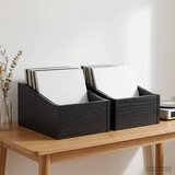 Kutija za LP ploče 2 kom. Crni hrast 23 x 33 x 16 cm | shoptok.hr