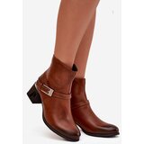 Zazoo Leather Women's Ankle Boots with Buckle | Shoptok.si