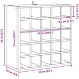  Stalak za vino 2 pcs Bijelo 56 x 25 x 56 cm Čvrsto borovo drvo | shoptok.hr
