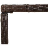  Barski stol sa staklenom pločom smeđi 180x70x110 cm poliratan | shoptok.hr