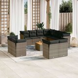 vidaXL 12-dijelni set vrtnih sofa od poliratana s jastucima sivi | shoptok.hr