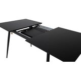 Venture Home Silar rastezljivi pravokutni blagovaonski stol 120 &amp;times; 80 cm, crni Slike