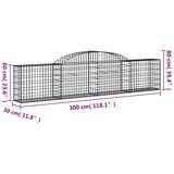  Lučne gabionske košare 10 kom 300x30x60/80 cm pocinčano željezo | shoptok.hr