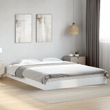 Maison Chic Posteljni okvir - Dvoposteljna postelja - Zakonska postelja bel 150x200 cm inženirski les-J9932, (21761856) | Shoptok.si