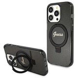 Guess RING STAND SCRIP GLITTER CASE ZA MAGSAFE ZA IPHONE 13 PRO / 13 ČRN, (21833215) | Shoptok.si