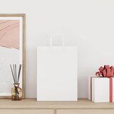  Papirnate vrećice 250 kom s ručkama bijele 26x12x35 cm | Eponuda.ba