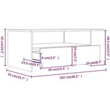  Stolić za kavu crni 102 x 55 x 42 cm od konstruiranog drva | shoptok.hr
