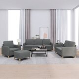  The Living Store Sedežna garnitura 4-delna z blazinami temno sivo blago - Sedežna Garnitura, (21447880) | Shoptok.si