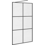 Pregrada za tuširanje s prozirnim staklom ESG 115 x 195 cm crna | Eponuda.ba