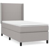 Maison Chic Box spring postelja - Vzmetna postelja z vzmetnico svetlo siv 100x200 cm blago SL20071, (21893484) | Shoptok.si
