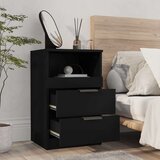  Noćni ormarići 2 kom crni od konstruiranog drva | shoptok.hr