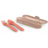 Suavinex Go Natural Cutlery Set pribor 12 m+ Pink 3 kom