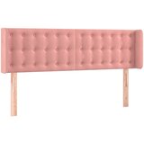  Uzglavlje s ušima ružičasto 147x16x78/88 cm baršunasto | shoptok.hr
