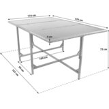 Ambia Garden Vrtna Miza Raloso, Rjava, 170x110cm | Shoptok.si