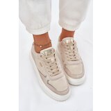 EVENTO Womens Leather Sneakers On Platform Beige Velarria | Shoptok.si