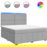 Maison Chic Box spring postelja - Vzmetna postelja z vzmetnico svetlo siva 180x200 cm blago SL10869, (21904337) | Shoptok.si