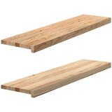 vidaXL Prozorske klupice 2 kom 100x25x2 cm netretirane masivne hrast | shoptok.hr
