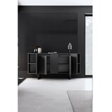 Hanah home Antracitno siva nizka komoda 160x35 cm Luxe – | Shoptok.si