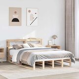 Maison Chic Posteljni okvir - Dvoposteljna postelja - Zakonska postelja brez vzmetnice 120x190 cm trdna borovina-J10436, (21775982) | Shoptok.si