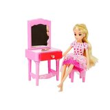  Lutka za igru i namještajem iz spavaće sobe - roza | shoptok.hr