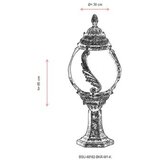 Opviq Vanjska zidna lampa BSU-68182-BKR-M1-K, 65 cm, IP65, E27, 40W, Smeđa | Eponuda.ba
