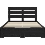  Krevetna konstrukcija Crni hrast 160 x 200 cm Konstruirano drvo | shoptok.hr