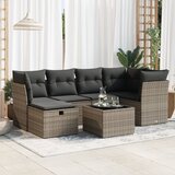 vidaXL 7-dijelni set vrtnih sofa sivi od poliratana | shoptok.hr