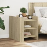 Furnova Nočna omarica dimljeni hrast 45x50x50 cm inženirski les, (21928071) | Shoptok.si