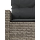 Vrtna sofa s jastucima polukružna siva od poliratana | shoptok.hr