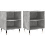 Noćni ormarići 2 kom boja betona 40x30x50 cm konstruirano drvo | shoptok.hr