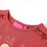  Dječja majica s dugim rukavima tamnoružičasta 116 | shoptok.hr