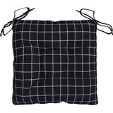  Jastuci za stolice 2 kom crni karirani 50x50x7 cm od tkanine | shoptok.hr