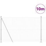 vidaXL Varjena žična ograja s 7 obroči 1.6x10 m Galvanizirano jeklo | Shoptok.si