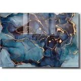 Staklena slika 100x70 cm Dark Marble -