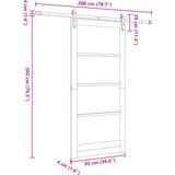 vidaXL klizna vrata s setom hardvera 93x202 cm čvrsta drva pina | shoptok.hr