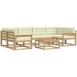  Set vanjskih sofa s jastukom 5 pcs Bijela i krem | shoptok.hr
