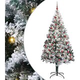 vidaXL Umjetno božićno drvce s 300 LED svjetlima Zelena 210 x 135 cm | shoptok.hr