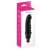 Rebrasti silikonski vibrator | My First Chubbie Black