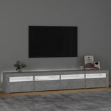 TV ormarić s LED svjetlima siva boja betona 240x35x40 cm | Eponuda.ba