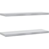  Zidne police 2 kom 75x23,5 cm srebrne nehrđajući čelik | shoptok.hr