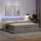  Otomanski okvir kreveta s madraca bijela 160x200cm umjetna koža | shoptok.hr