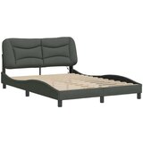  Okvir kreveta s LED svjetlima tamnosivi 140 x 200 cm od tkanine | shoptok.hr
