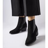 Gemre Black eco-suede ankle boots on a low block heel Sovereign | shoptok.hr