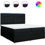  Krevet s oprugama i madracem crni 200x200 cm od tkanine | shoptok.hr