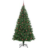 vidaXL Umestno božično drevo Zelena 210 cm PVC, jeklo in plastika | Shoptok.si