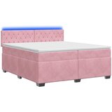  Krevet s box springom, madracem i LED-om Ružičasta 200 x 200 cm | shoptok.hr