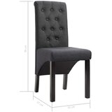  Jedilni stoli 2 kosa temno sivo blago | Shoptok.si