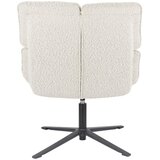 White Label Kremno bel vrtljiv fotelj iz tkanine bouclé Bros – | Shoptok.si