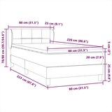 Box spring postelja z vzmetnico svetlo siva 80x220 cm žamet, (21791380) | Shoptok.si